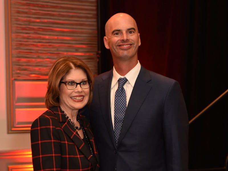 Walter Panzirer, a Trustee of The Leona M. and Harry B. Helmsley Charitable Trust, and American Heart Association CEO Nancy Brown. (Photo by the American Heart Association)